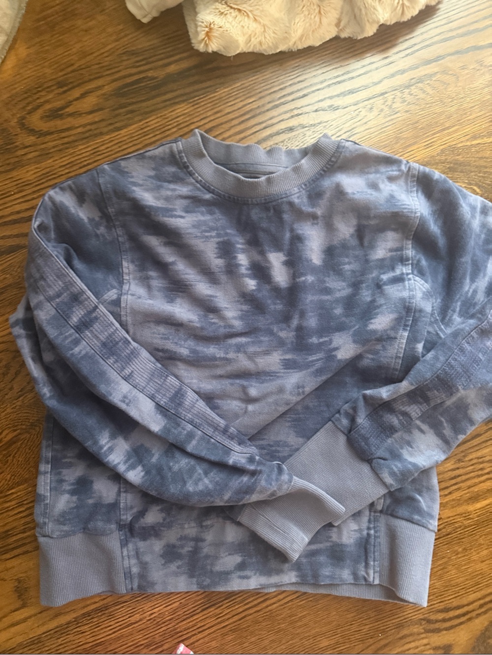 Athleta Women's Washed Navy-Gray Crew Sweatshirt